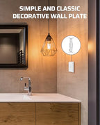 DEWENWILS Single Toggle Wall Plates, White Metal Light Switch Cover Plates - color: White, size: 1 Toggle 2PK