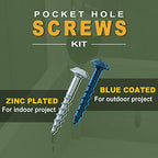 LIONMAX Pocket Hole Screws Assortment Kit 300PCS, Coarse&Fine Thread 6 Size - size: Coarse Thread + Fine Thread (300pcs)