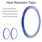 uxcell Blue Heat Tape, 1 Roll 3mmx33m 108ft High Temperature Heat Resistant Tape for Sublimation,Heat Vinyl Press,Heat Transfer, Circuit Board, No Residue - color: Blue, size: 3mmx33m