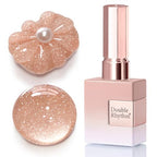 Double Rhythm 0.5Oz Glitter Gel Polish Shimmer Reflective Color for Nail Art Salon DIY Soak Off 15ml Nail Lamp Gel Polish at Home (Nude Pink-B1171) - color: Blossom Nude Pink