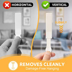 Sinnsally Large Picture Hanging Strips Heavy Duty,32-Pairs(64 Strips) Sticky Picture Hangers for Walls Hanging Without Nail,Damage Free No Nails Refill Adhesive Poster Frame Mounting,White (Pack of 2) - size: Large-32 Pairs (Pack of 2)