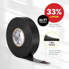 TAPEWELL Black Electric Tape, Professional Grade 3/4 inch x 66ft, PVC Electrical Insulating Tape for All Weather, U/L Approved, Waterproof, Home Improvement Electrical Equipment, Pack of 20 - size: Pack of 20