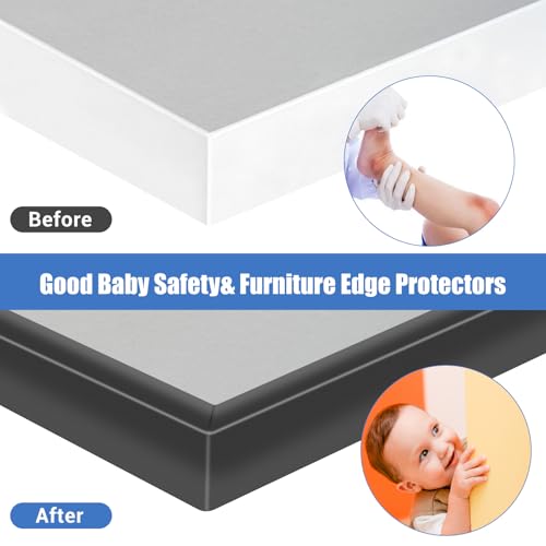 Rubber Edge Trim, Self-Adhesive U Channel Edge Protector for Plywood, Cabinet, 1-1/4" Wood Edge Banding, Flexible Furniture Repair, EPDM Material, Fit 1-1/4"(32mm), Length 10Ft, Black - size: Fit 1-1/4"- L10'