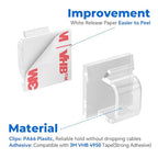 40Pack Large Cable Clips, Adhesive Wire Holders for Desk Wall, Clear - color: Clear- L06(40PCS)