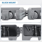 HOME MASTER HARDWARE (2 Pack 16 in Broom Mop Holder Garage Storage Organizer with 5 Racks 6 Hooks Adjustable Wall Mounted Storage Tool for Lanudry Garage Kitchen Garden