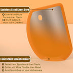 Sapid Flexible Curved Edge Silicone Bowl Scraper Dough Scraper Baking Bread - color: Orange