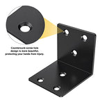 20 Pack 2" 90° Black L Brackets, Heavy Duty Corner Braces for Wood - size: 2 x 2 in