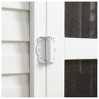 Nuk3y Screen Door Spring Hinge Set, 2-3/4"", Set Includes 2 Self-Closing Hinges & 1 Adjustable Self-Closing Hinge. (White) - color: White