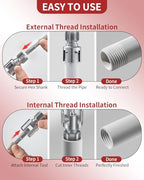 3PCS PVC Pipe Threader Kit for Drill,Internal & External Threads