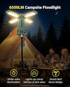SakerNeo 20000mAh Rechargeable Camping Light with Stand,Portable Work Light - style: GREEN