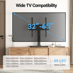 PERLESMITH Universal TV Stand Legs for 32-65 inch TVs, Table Top TV Stand up to 88 lbs, Height Adjustable Television TV Mount, Universal TV Leg Base for Living Room & Bedroom (32-65 Inch with Swivel) - size: 32-65 Inch with swivel