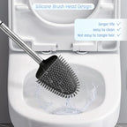 Sellemer Silicone Toilet Brush, Ventilation Slots Base Holder 4 Pack, Black - color: Black-4pcs