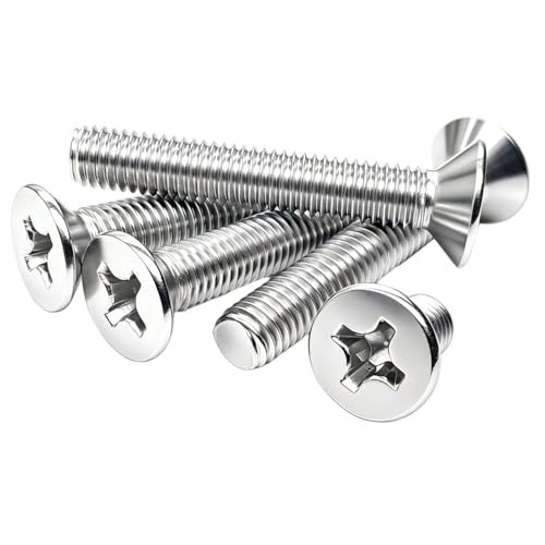 100Pcs M3-0.5x4mm Flat Head Phillips Machine Screw - size: M3-0.5x4mm(100Pcs)