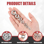 Yaocom 295 Pcs Stainless Steel Countersunk Cup Washers Silver Finish - color: Silver