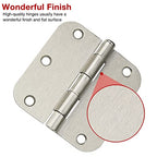 TDCHINGES Rounded Door Hinges Brushed Nickel 3.5 Inch 5/8" Radius 18 Pack - color: Satin Nickel-Rounded, size: 18 Pack
