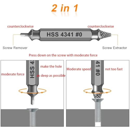 6Pcs Screw Extractor Set,Multi-Function Repair Tool Kit Tools Gadgets for Men Extractor Kit Electronics Household Home Repair - color: Style 6
