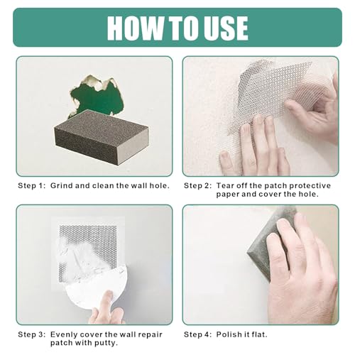 30Pcs 12 Inch Drywall Patch, Wall Repair Patches Wall Hole Repair Patch - size: 12 Inch_30Pcs