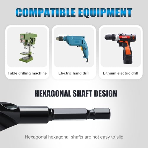 1-1/6" x 6" Auger Drill Bit for Soft and Hard Wood,Hex Shank - size: 1-1/6", style: 6"