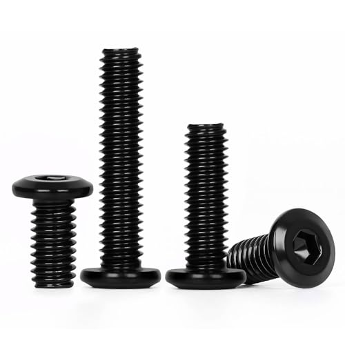 20 PCS 1/4"-20 x 1-1/2" Flat Head Socket Cap Screws Bolts, Flat Round Head Furniture Allen Bolts, Stainless Steel 304, Full Thread, Black Coating, Screwdriver Bit Included - size: 1/4"-20 x 1-1/2"