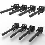 10 Inch Heavy Duty Floating Shelf Brackets 8 Pack, 1/4" Thick Solid Steel Hidden Blind Support, Fits Wood Studs, Holds 200 lbs, Invisible Hardware DIY Kit for Custom Shelving, Black - size: 10 Inch, style: Black 8 Pack