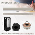 Honoson 200 Pcs Flat Construction Pencils with Printed Ruler Wood Graphite 2 Pcs Carpenter Pencil Sharpener for Woodworking Marking Tool(White) - color: White