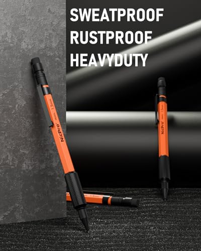 Nicpro MP2000 1.3mm Metal Mechanical Pencil Set with Case (Orange) - style: 1 Pack (Orange)