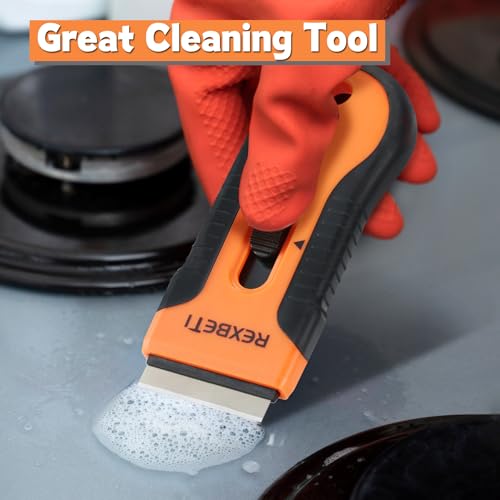 REXBETI Razor Blade Scraper Tool, 2 Pack Windows, Glass Stovetop Scraper - style: Original 2 Pack