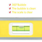 DOWELL 9 Inch Magnetic Spirit Level, Leveler Tool, 2-Pack, Yellow - color: 2pcs-yellow