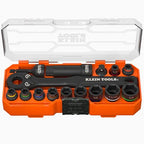 Klein Tools 65400 KNECT 15-Piece Pass Through Socket Set, SAE Impact Set with MODbox Case, Sockets, Bits, Accessories and 3/8-Inch Drive Adapter - style: 15-Piece