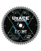 7-1/4-Inch 56-Tooth Circular Saw Blade, 5/8-Inch Arbor, Aluminum, Non-Ferrous Metal Cutting Blade, Carbide Tip, Thin Kerf, for Medium Aluminum, Plastic, Composite - size: 7-1/4", 5/8" Arbor, 56T
