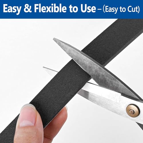 Self Adhesive Foam Tape Weatherstrip 1/2in x 1/2in x 16.5Ft High Density Foam Insulation Strips Foaming Seal Weather Stripping with Strong Adhesive for Door and Window Sound Isolation Soundproofing - size: 1/2in x 1/2in x 16.5Ft