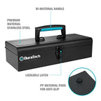 DURATECH 15" Metal Tool Box, Portable Steel Toolbox with Metal Latch