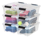 IRIS USA 6-Pack 13 Quart Storage Bins with Lids, Clear - color: Clear, size: 13 Qt, style: 6 Pack