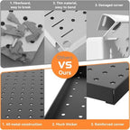 WALMANN 4 PCS 12x24 in Pegboard Panels, 24x48 in Wall Tools Pegboard - color: Black 12"*24", size: 24"*48"