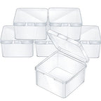 Jetec 6 Pieces Small Clear Plastic Storage Box, 2.5 x 2.5 x 1.6 Inch - size: 2.5 x 2.5 x 1.6 Inch