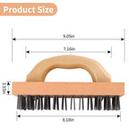 Wire Brush with Handle, Large Wire Brush for Cleaning Rust Removal Hotels Grills Welding Slags 12X8 Rows Flat Carbon Steel Wires,1PCS