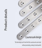 4 Pack Flat Mending Plate for Wood, Stainless Steel Straight Brackets Flat Repair Fixing Wood Brace Joining Plates Connector with Fixing Screws (4, One line shape8in) - size: One Line Shape 8 in