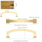 Amerdeco 10 Pack Brushed Gold Cabinet Pulls 4" - color: Brushed Gold, size: 4" hole center