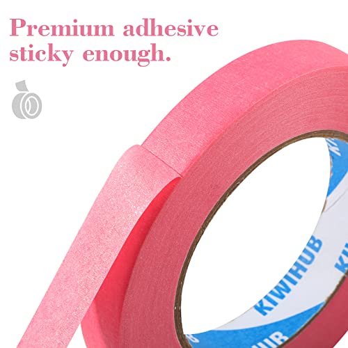 Pink Painters Tape,0.7" x 60 Yards x 3 Rolls (180 Yards Total) - color: Pink, size: 0.7", 60 yards