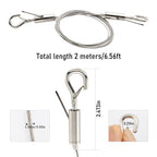 Adjustable Picture Hanging Wire Kit, 6.6 ft Stainless Steel, 2 Pack