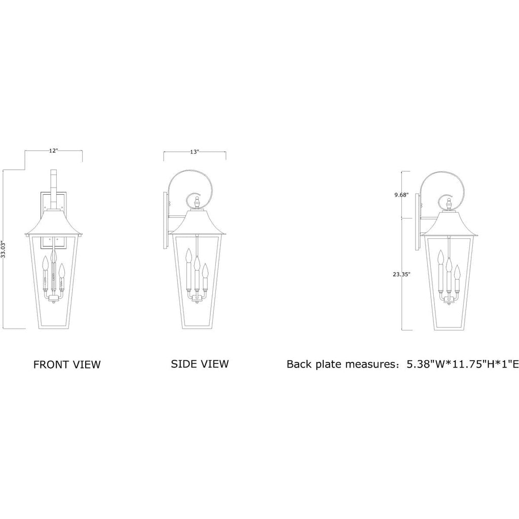 Open Box - Z-Lite 5008XL-BK - Wall Sconces Outdoor Lighting
