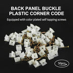 Drawer Reinforcement Repair Kit for Furniture Sagging Drawer, Fixing Repair Wedges, Brackets Plastic Angle Code Bracket Fastener(50PCS)