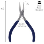 The Beadsmith Chain-Nose Pliers 4-1/2" Long - style: Chain Nose