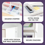 IRIS USA 44-Drawer Small Parts Storage Cabinet, Crafts, Made in USA, White - color: White, size: 44 Drawer