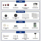 WORKPRO 276-Piece Rotary Tool Accessories Kit for Cutting Sanding Polishing - style: 276-Piece Rotary Tool Attachments