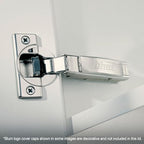 Blum Clip top BLUMOTION Hinge Kit Full Overlay 110° for Frameless Cabinets - size: 4 Kits