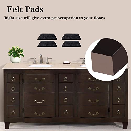 Sofa Legs Square Bed Feet 3 inch Wood Replacement Leg for Furniture Set of 8, Dark Brown… - color: 8sets, size: 3inch