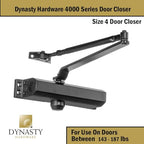 Dynasty 4000 Series Door Closer, Sprayed Duronotic Bronze, Spring 4 - color: Duronotic/Brown