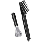 Boao 2 Pack Hair Brush Cleaner,Wood Color,Black Polished Wooden Handle Rake - color: Black, Wood Color, style: Black Polished Wooden Handle Rake