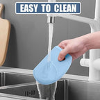 Silicone Dough Scraper with Metal Core Flexible Bowl Scraper Bread Baking - color: Blue